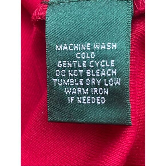 Lauren Ralph Lauren Classic T-Shirt Long Sleeve XL Red Valentine - Picture 9 of 9